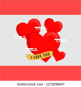 Love Symbol Banner Vector
