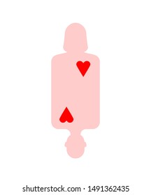 Love symbol. Couple man and woman heart sign