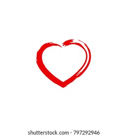 Love symbol hand drawn