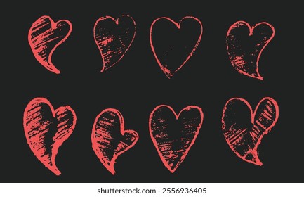 love symbol in hand drawn vector
