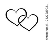Love symbol. Heart isolated on white background