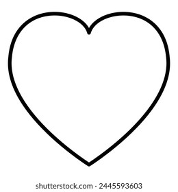 Love symbol. heart line icon, outline vector logo illustration, Isolated heart on a white background