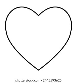 Love symbol. heart line icon, outline vector logo illustration, Isolated heart on a white background