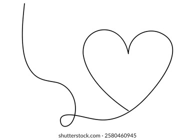 Love symbol heart line icon outline vector logo illustration Isolated heart on a white background
