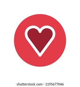 Love symbol, heart linear icon