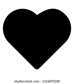 Love symbol, heart solid vector icon 