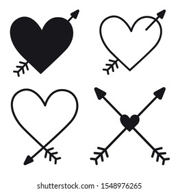 Love symbol, heart, vector illustration