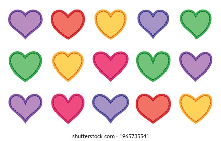 Love Symbol Icon Set Color Stripe Stock Vector (Royalty Free ...