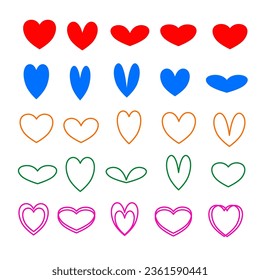 Love symbol icon set, love symbol vector