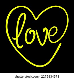 Love symbol icon vector hand drawn manually