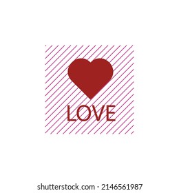 love symbol logo, feeling of deep sympathy