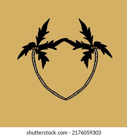 Liebessymbol aus Palmen