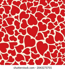 Love Symbol Pattern Background. Valentine Vector Illustration.
