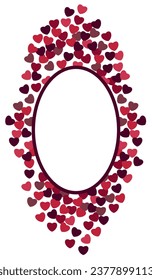 Símbolo de amor vectorial. Marco de corazones. Muchos corazones. Juego de iconos de símbolo de amor. ESP 10.