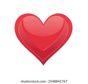 Vector de símbolo de amor. Corazón en color rojo, iconos del corazón, corazón del amor. Icono de Vector