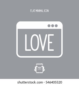 Love symbol - Vector icon for computer website or application
