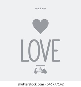 Love symbol - Vector icon for computer website or application