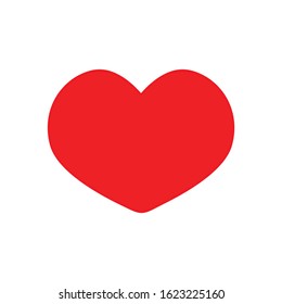 love symbol vector icon isolated on white. red heart illustration