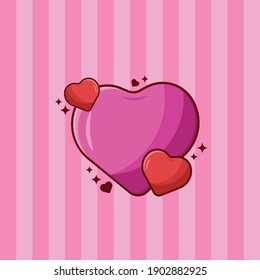 Love Symbol Vector Illustration. Valentine Day Design Concept.
