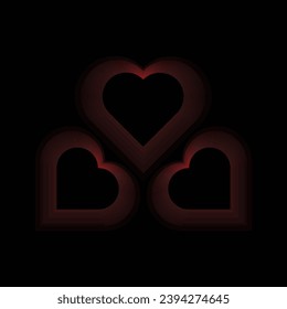 Love symbol vector line art background