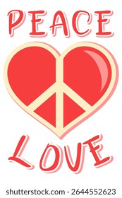 love symbol of world peace vector illustration