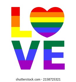 Love Symbols Color Lgbtq Pride Flag Stock Vector (Royalty Free ...