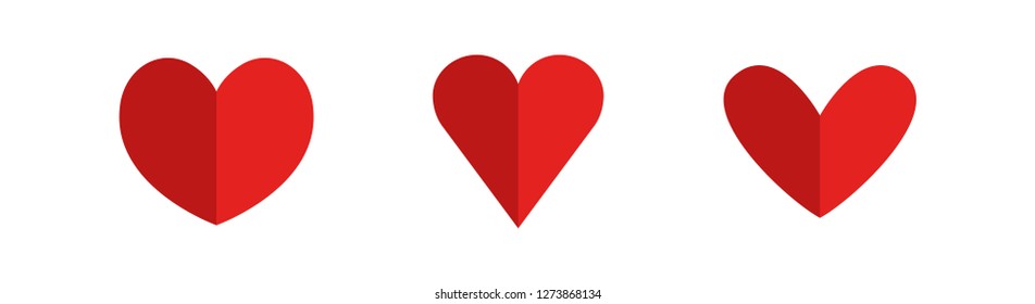 Love Symbols Heart Icons Stock Vector (Royalty Free) 1273868134 ...