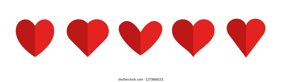 Love symbols, heart icons