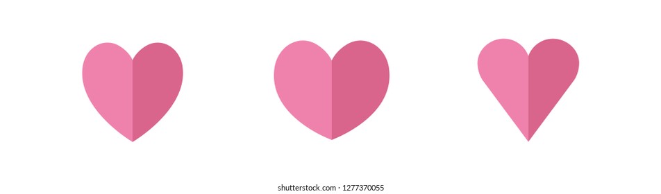 Love symbols, heart icons