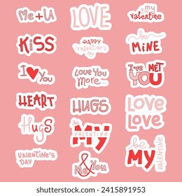 Love symbols. Romantic elements. Valentine's day set. Isolated elements