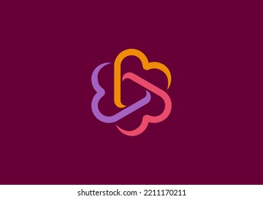 Love sync and play media logo symbol