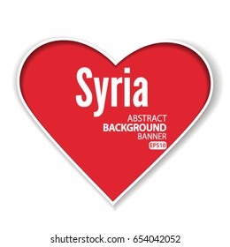 i love Syria Vector EPS 10 illustration.