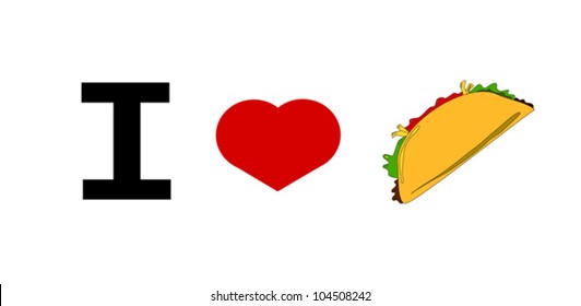 I love tacos graphic design