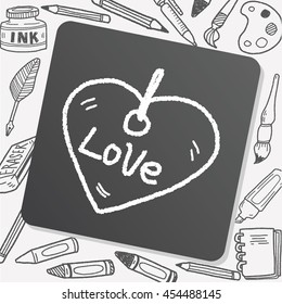love tag doodle