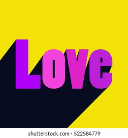 Love tag. Poster design