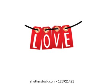 love tag vector