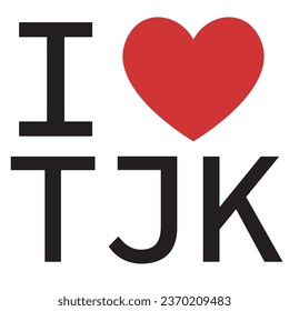 I love Tajikistan typography vector