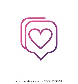 love talk bubble network social media icon line