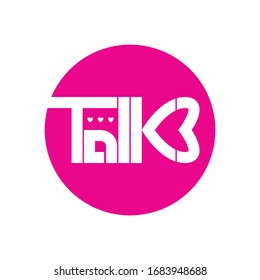 Logo de Love Talk. Logo plano de la charla 3.