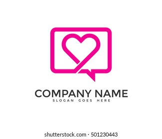 Love Talk Logo Design Template