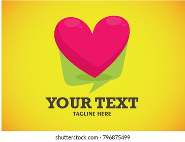 Love Talk Logo Template Design Vector, Emblem, Design Concept, Creative Symbol, Icon