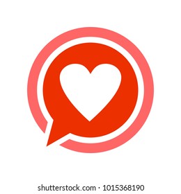 Love Talk Symbol Vector Graphic Logo Design Icon Template