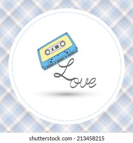 I love tape. Card for decoration.