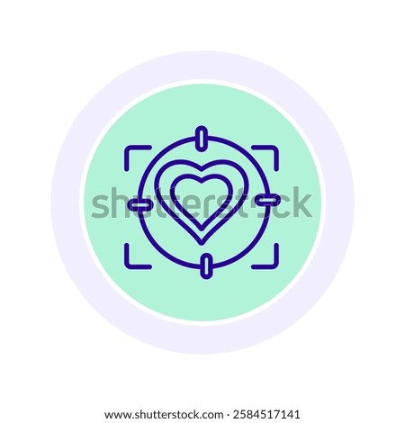 Love Target color circle icon, vector, pixel perfect, illustrator file