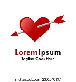 Love target design logo template illustration