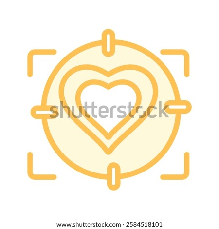 Love Target duotone line icon, vector, pixel perfect, illustrator file