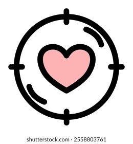 Love target group - clean and modern valentines day icon.