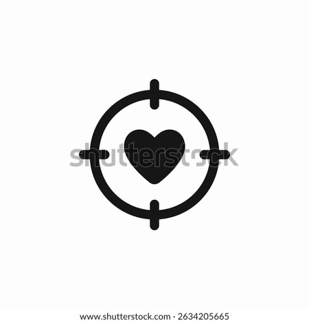 love target heart aim icon sign vector