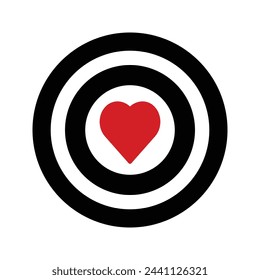 love target, heart shape in the middle of target