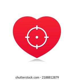 Icono de destino de amor. Vector de ilustración